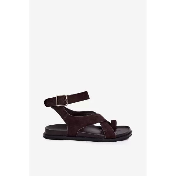  Damensandalen D&A CR61-3049 KAFFEE 