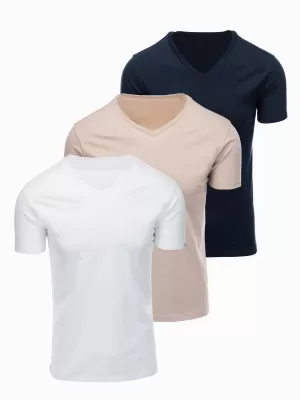 Herren-T-Shirt OMBRE OM-TSBS-0281 WEIß/SAND/MARINE