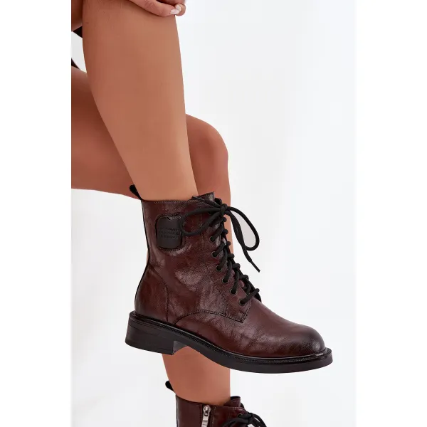  Damen-Stiefeletten MACIEJKA K7180-02/00-7 BRAUN 