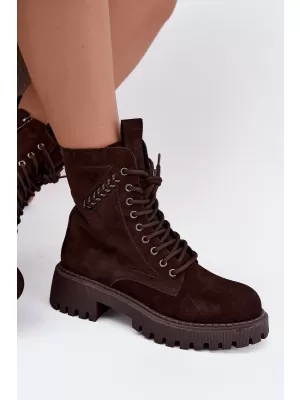 Damen-Stiefeletten D&A JC62-1035 BRAUN