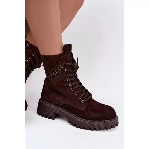  Damen-Stiefeletten D&A JC62-1035 BRAUN 