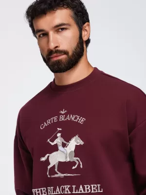 Herren-Sweatshirt OMBRE OM-SSNZ-0267 BURGUND