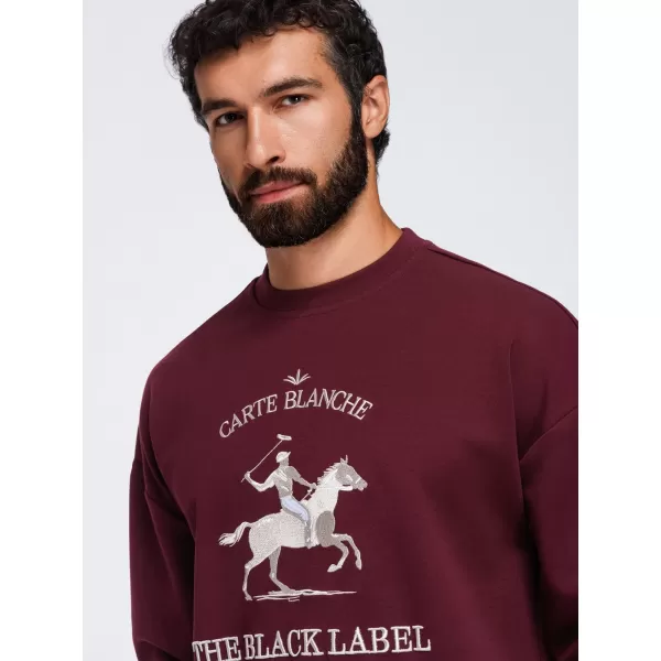  Herren-Sweatshirt OMBRE OM-SSNZ-0267 BURGUND 