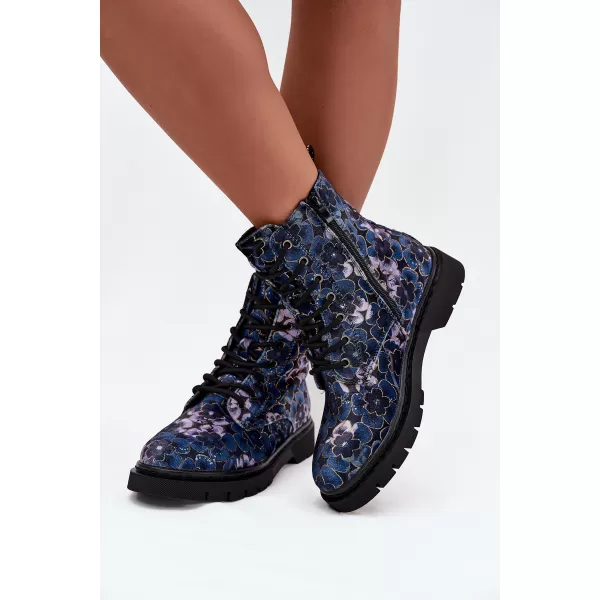  Damen-Stiefeletten ARTIKER 57C1052 BLAUE BLUMEN 