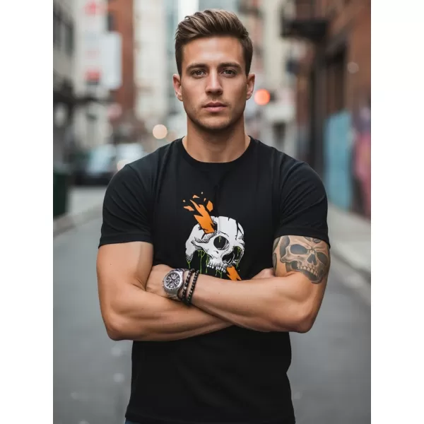  Herren-T-Shirt DSTREET NX084R SCHWARZ 