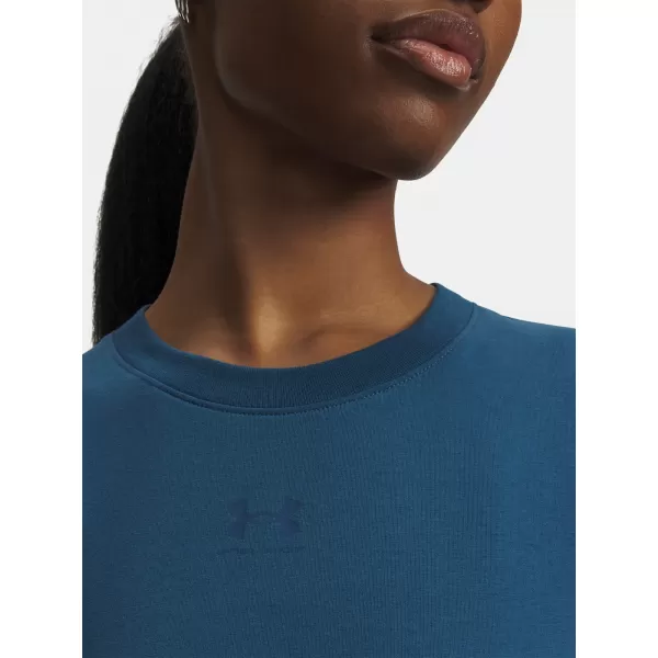  Damen-T-Shirt UNDER ARMOUR RIVAL CORE SS 1383648-498 BLAU 
