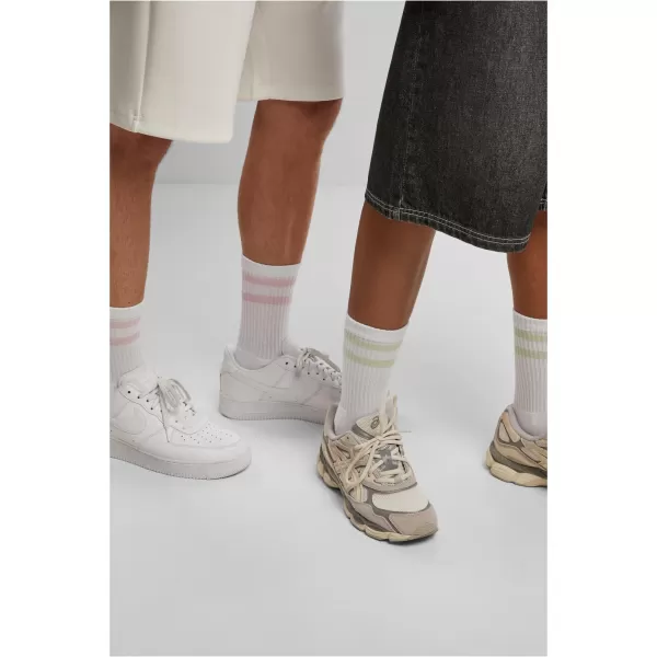  Socken URBAN CLASSICS TB6801-22225 WEIß/SCHWARZ/WEIß-GEFRIERBLAU/WEIß-HELLES MINT/WEIß-ZART-APRICOT/WEIß-ROSÉ 