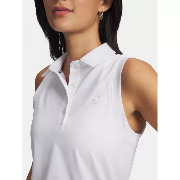  Damen-Tanktop UNDER ARMOUR UA ARMOURDRY SL POLO 6009804-100 WEIß 