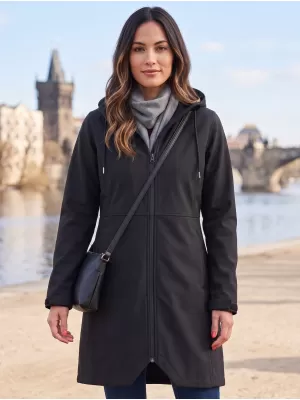 Warmer Softshellmantel für Damen ALPINE PRO IBORA 2 SCHWARZ