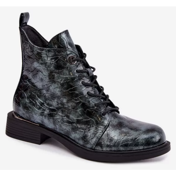  Damen-Stiefeletten S.BARSKI HY62-8140 GRÜN 