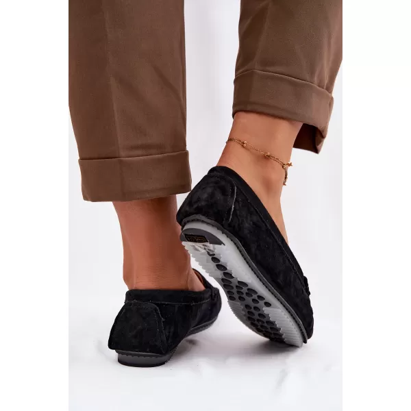  Damenmokassins S.BARSKI LR61-7029 SCHWARZ 