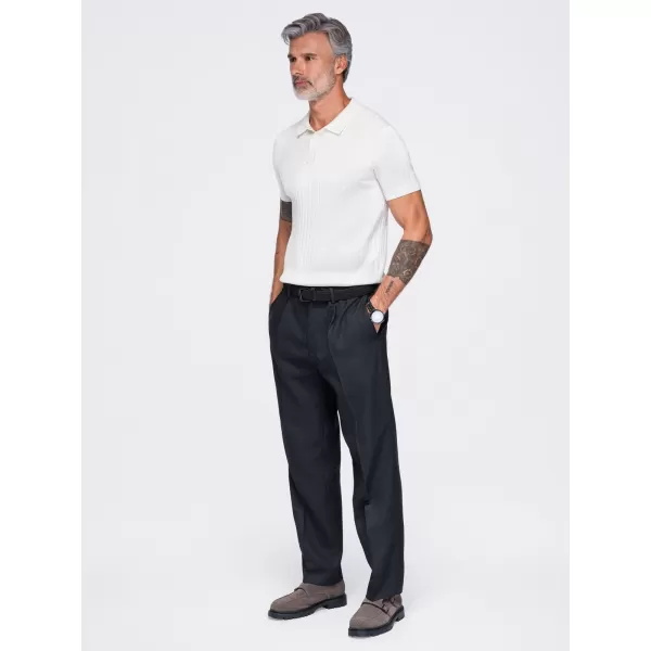  Herren-Poloshirt OMBRE OM-POSS-0180 CREMEFARBEN 
