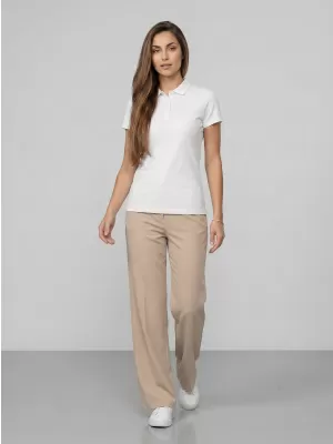 Damen-T-Shirt mit Kragen 4F WMM00TPTSF0768 WEIß