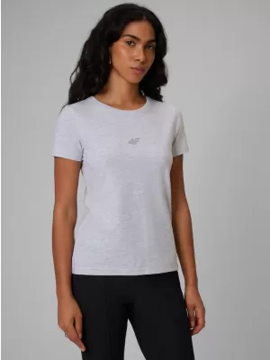 Damen-T-Shirt 4F WMM00TTSHF2255 KALTE HELLGRAUE MELANGE