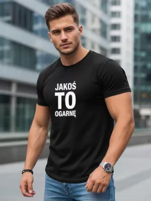 Herren-T-Shirt DSTREET NX0116R-BK SCHWARZ