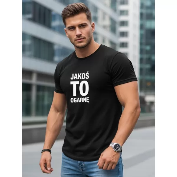  Herren-T-Shirt DSTREET NX0116R-BK SCHWARZ 