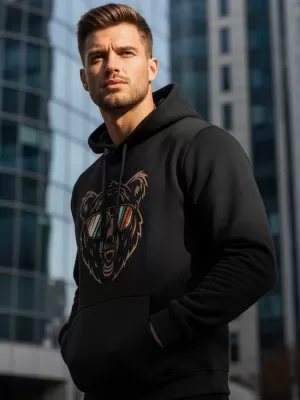 Herren-Sweatshirt DSTREET NX0041B-BK SCHWARZ