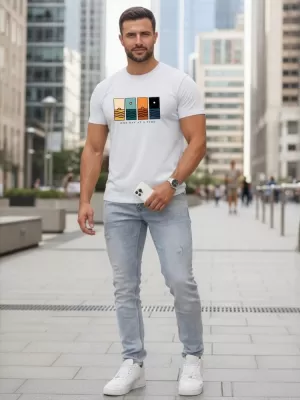 Herren-T-Shirt DSTREET NX5103R-WH WEIß