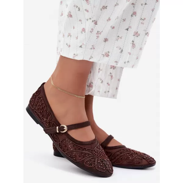  Ballerinas für Damen BOTO CH951 BRAUN 