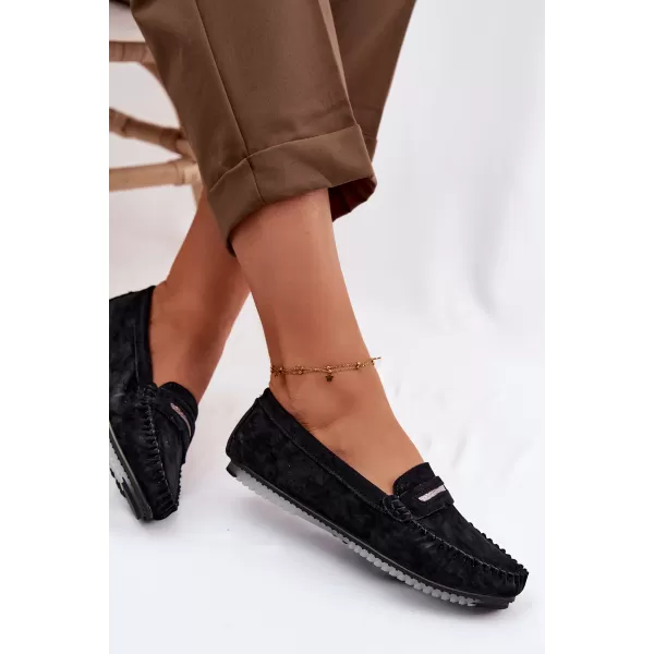  Damenmokassins S.BARSKI LR61-7029 SCHWARZ 