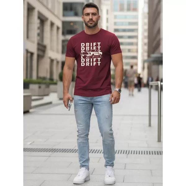  Herren-T-Shirt DSTREET NX5081R ROTWEIN 