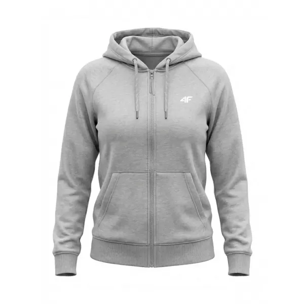 Damen-Sweatshirt 4F WMM00TSWSF2535 KALTE HELLGRAUE MELANGE 