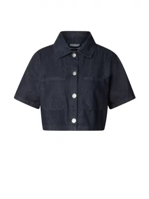 Damenhemd URBAN CLASSICS TB8372 BLAU GESPÜLT GEWASCHEN