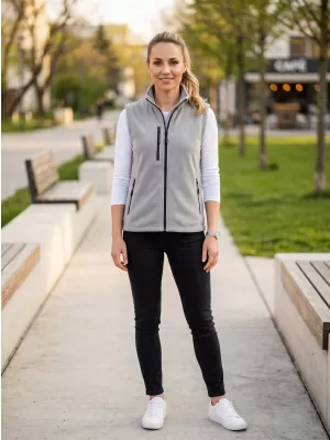 Fleeceweste für Damen MALFINI EXIT W-525 HELLGRAU