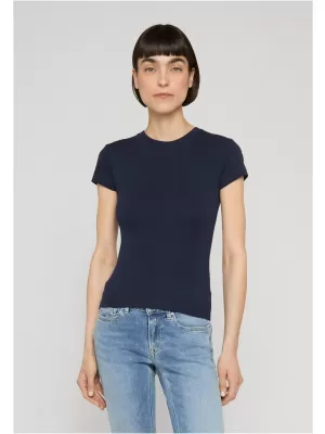 Damen-T-Shirt URBAN CLASSICS TB8569-01641 MITTERNACHTSMARINE