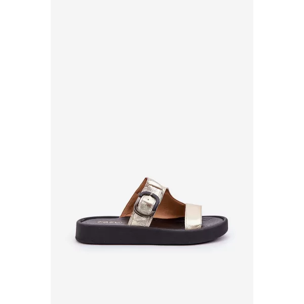  Damenhausschuhe ZAZOO 3024/007 GOLD 