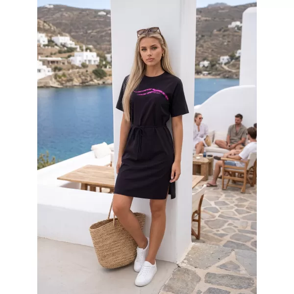  Kleid ALTISPORT ALW001816 SCHWARZ ROSA 
