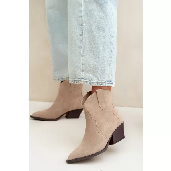  Damen-Stiefeletten BOTO 6338 BEIGE 