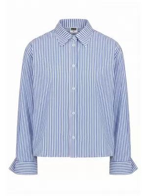 Herrenhemd URBAN CLASSICS TB8597-03326 BLAU/WEIß