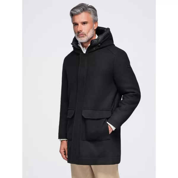  Herrenparka OMBRE OM-COWC-0161 SCHWARZ 