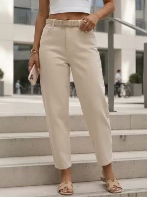 Damenhosen DSTREET UY3089 NATURFARBEN