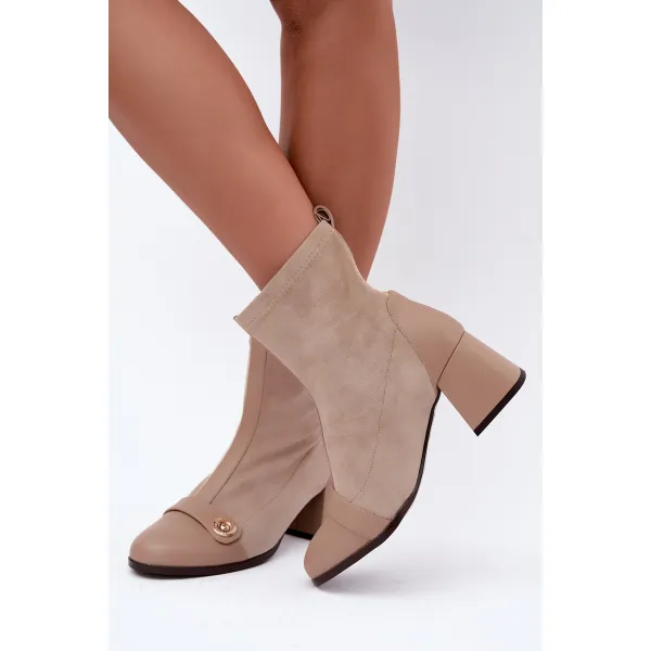  Damen-Stiefeletten MACIEJKA K7819-04/00-7 BEIGE 
