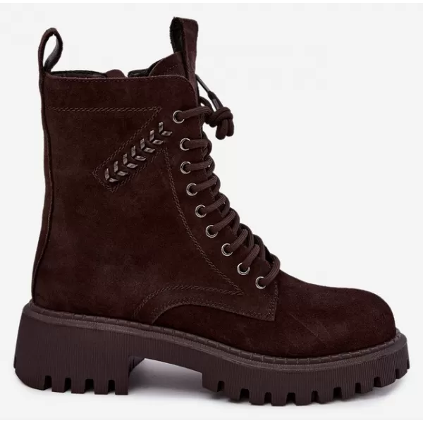  Damen-Stiefeletten D&A JC62-1035 BRAUN 