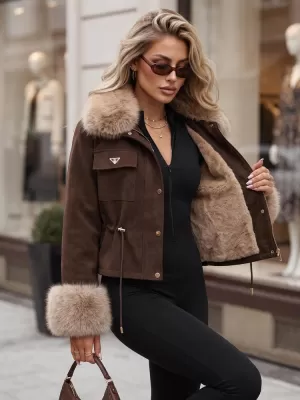 Damenjacke DSTREET TY5705 BRAUN