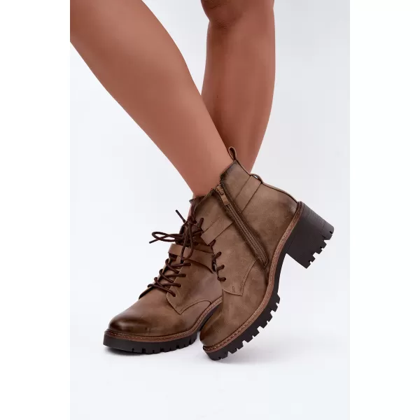  Damen-Stiefeletten BOTO ASA301-1 BRAUN 