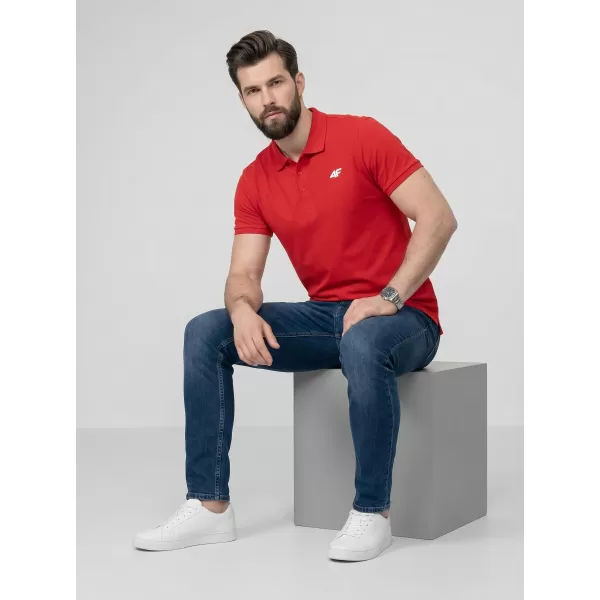  Herren-T-Shirt mit Kragen 4F WMM00TPTSM0771 HRSG 