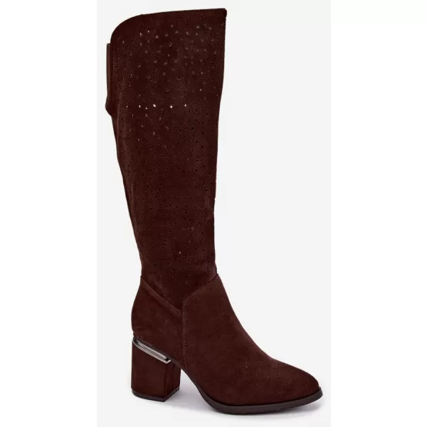  Damenstiefel S.BARSKI HY62-8122 SCHOKOLADE 