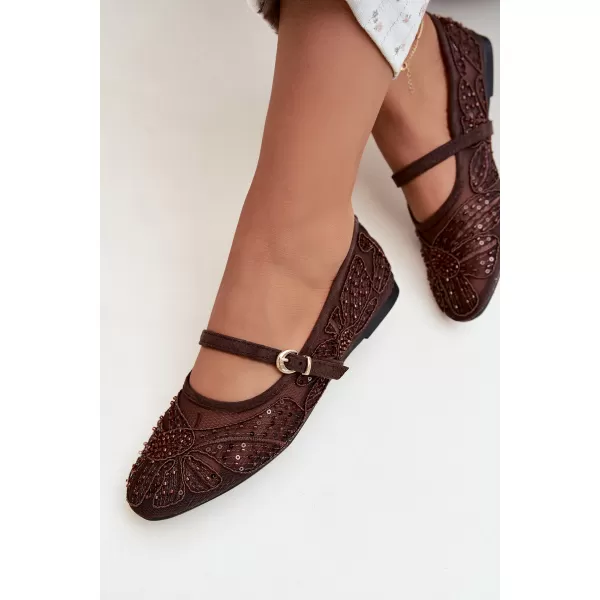  Ballerinas für Damen BOTO CH951 BRAUN 