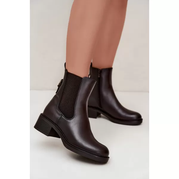  Damen-Stiefeletten SERGIO LEONE BT-04 DUNKELBRAUN 