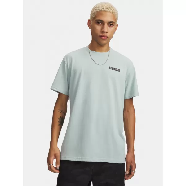  Herren-T-Shirt UNDER ARMOUR HW ARMOUR LABEL SS 1382831-477 BLAU 