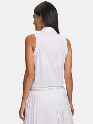 Damen-Tanktop UNDER ARMOUR UA ARMOURDRY SL POLO 6009804-100 WEIß