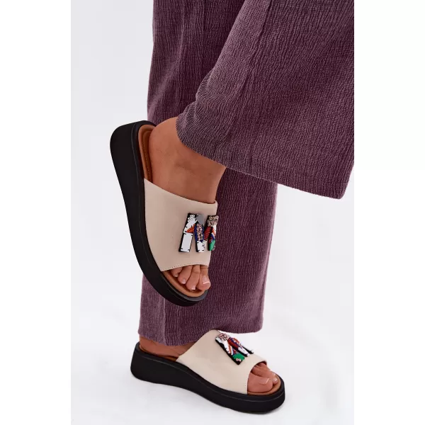  Damenhausschuhe VINCEZA 66942 BEIGE 