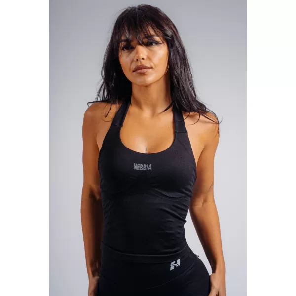  Neckholder-Top mit integriertem BH NEBBIA PRIMAL 863 SCHWARZ 