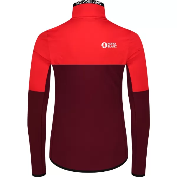  Powerfleece-Sweatshirt für Damen NORDBLANC IDOL NBSFL8337 BURGUND 
