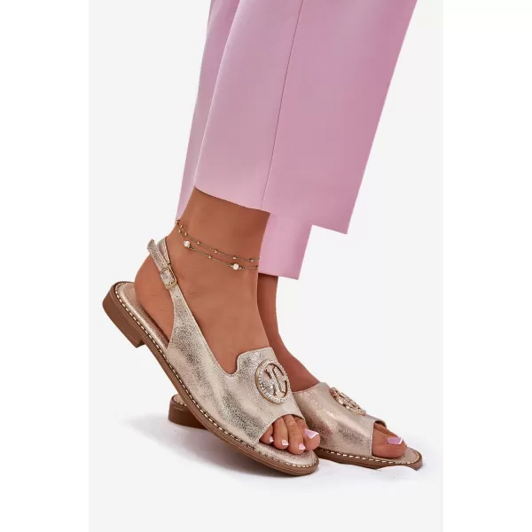  Damensandalen S.BARSKI KV51-002 HELLES GOLD 