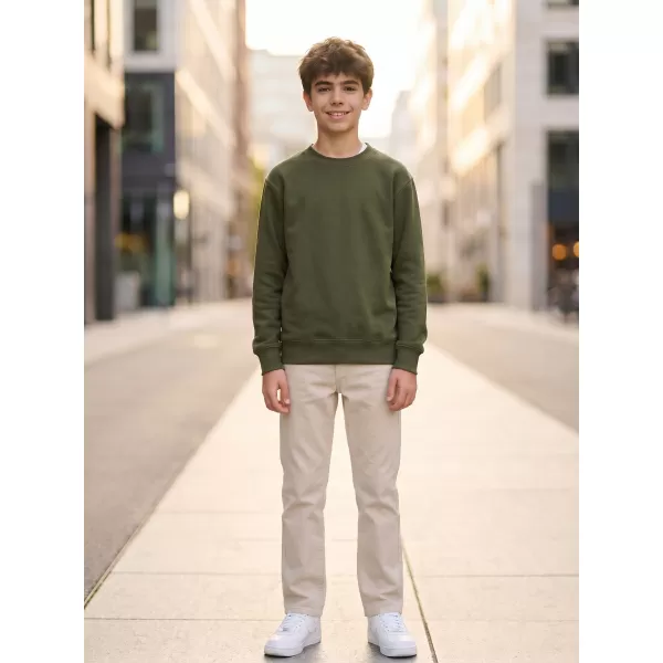  Kinder-Sweatshirt MALFINI CREW 427 MILITÄR 